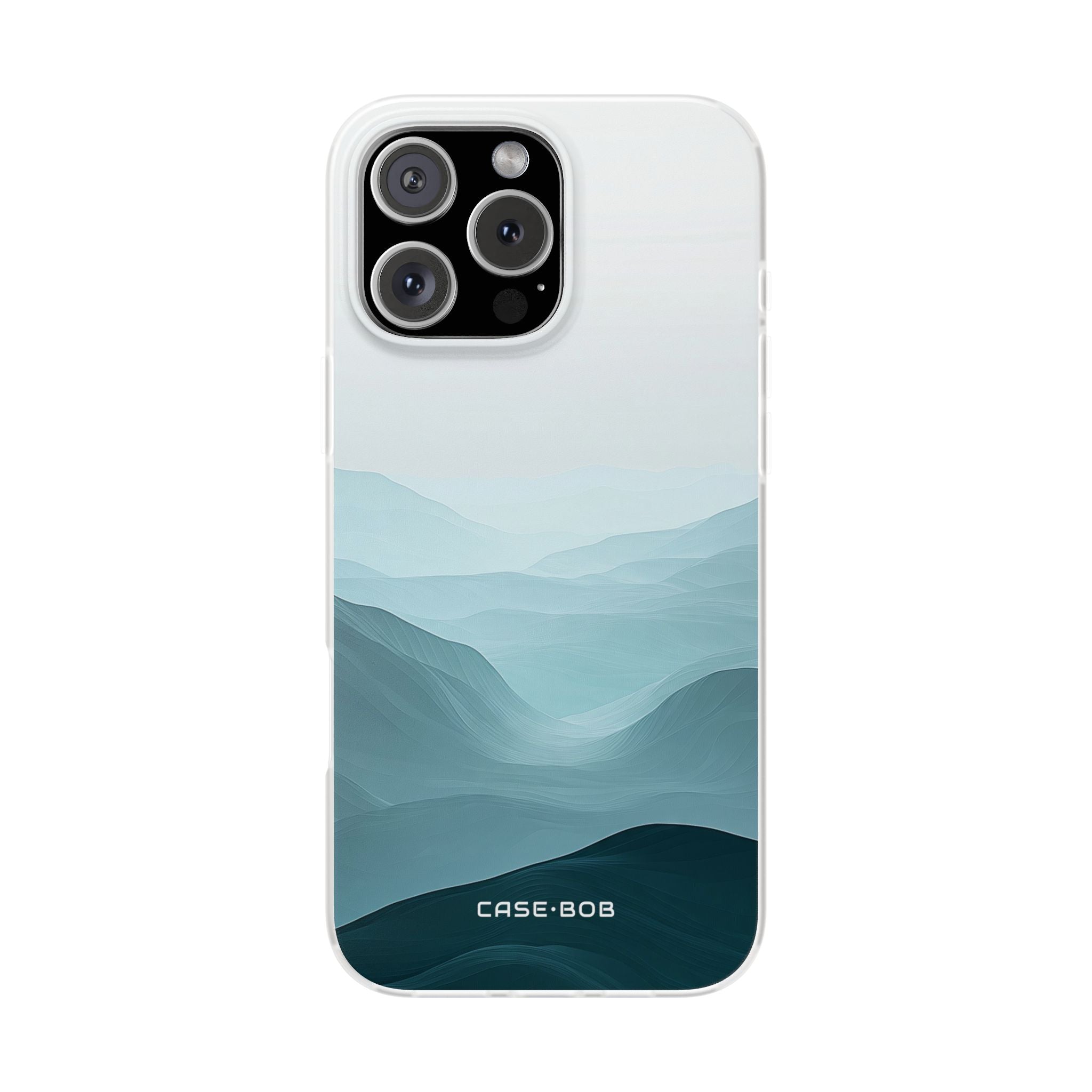 Teal Mist Mountains iPhone 16 Pro Max Case - Soft