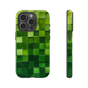 Emerald Square: Green Gradient - Protective Phone Case