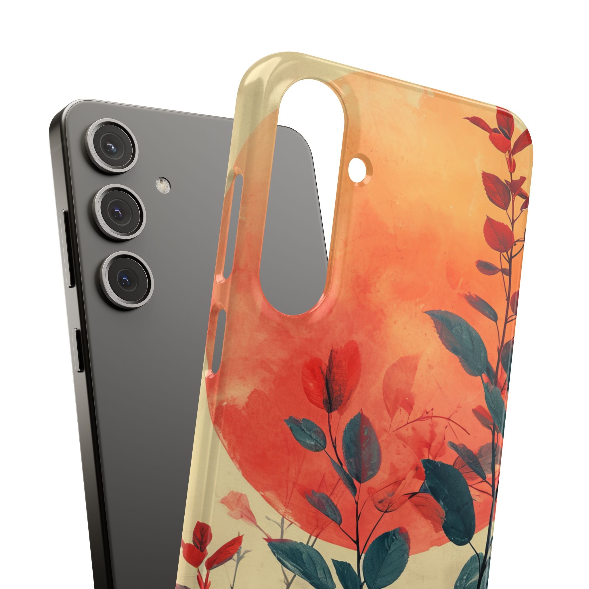 Orange Sun Harmony - Slim Samsung S24 Phone Case