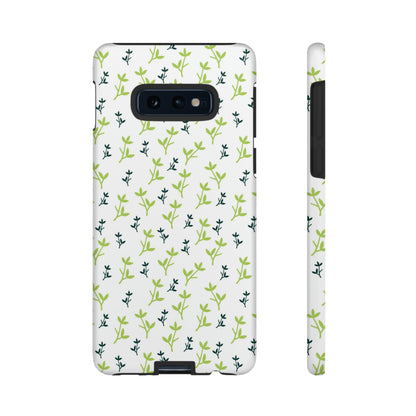 White Flower Pattern - Protective Phone Case