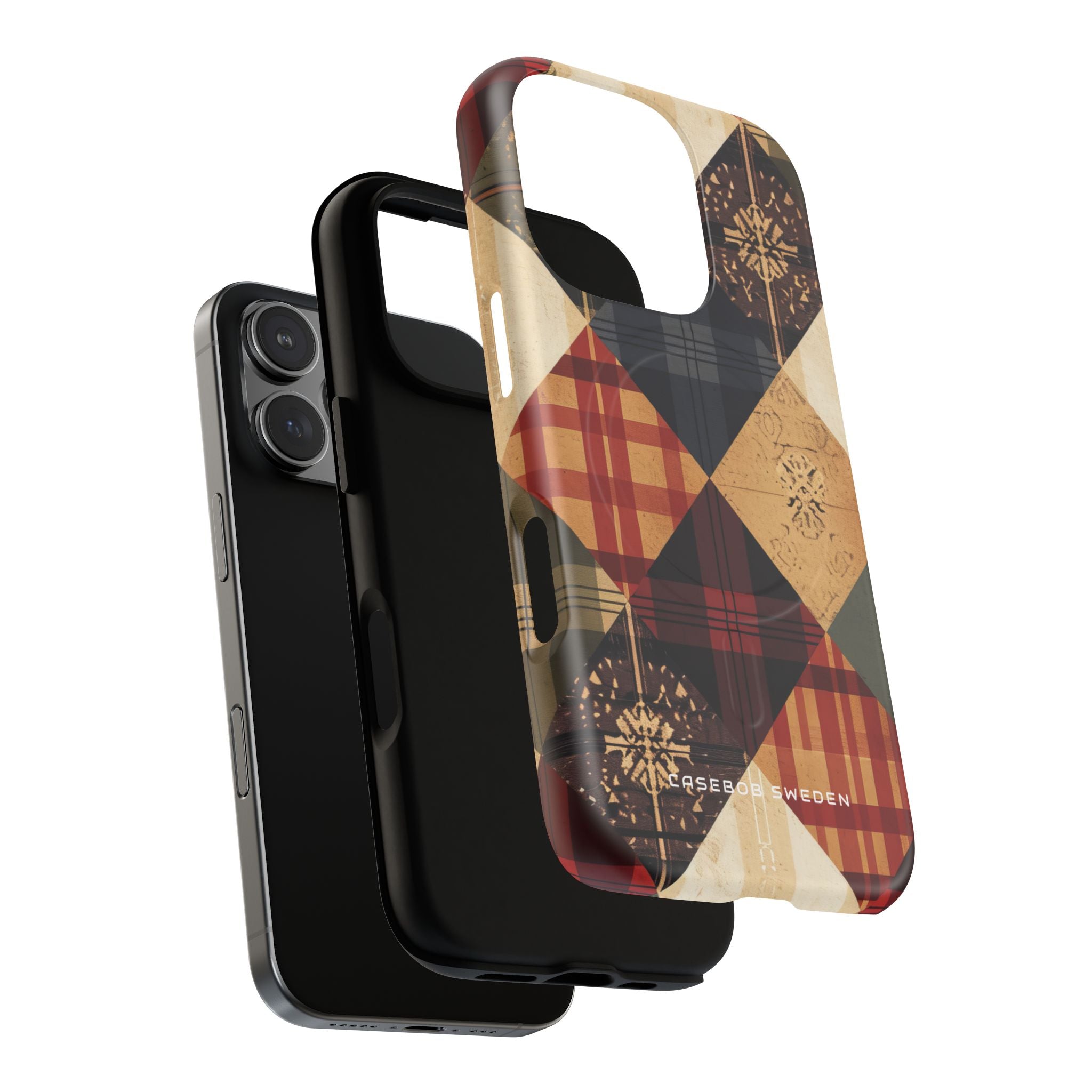 Rustic Geometric Patchwork Harmony iPhone 16 | Tough+ Phone Case