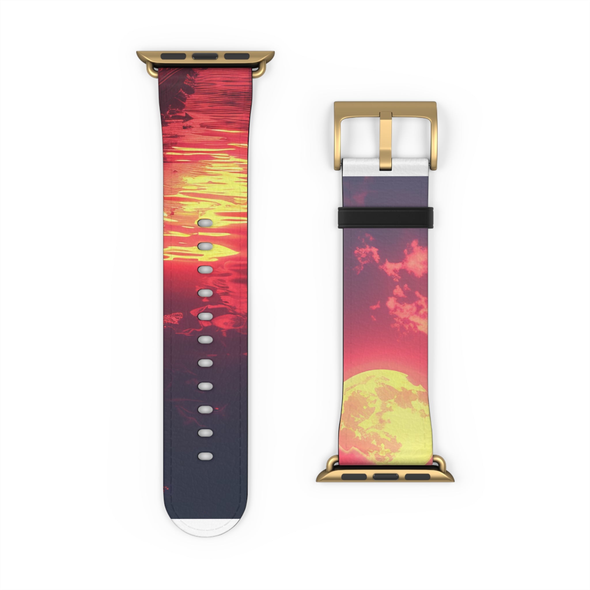 Yellow Moon Reflection - Watch Band
