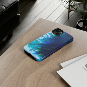 Blue Liquid Ink Art - Protective Phone Case