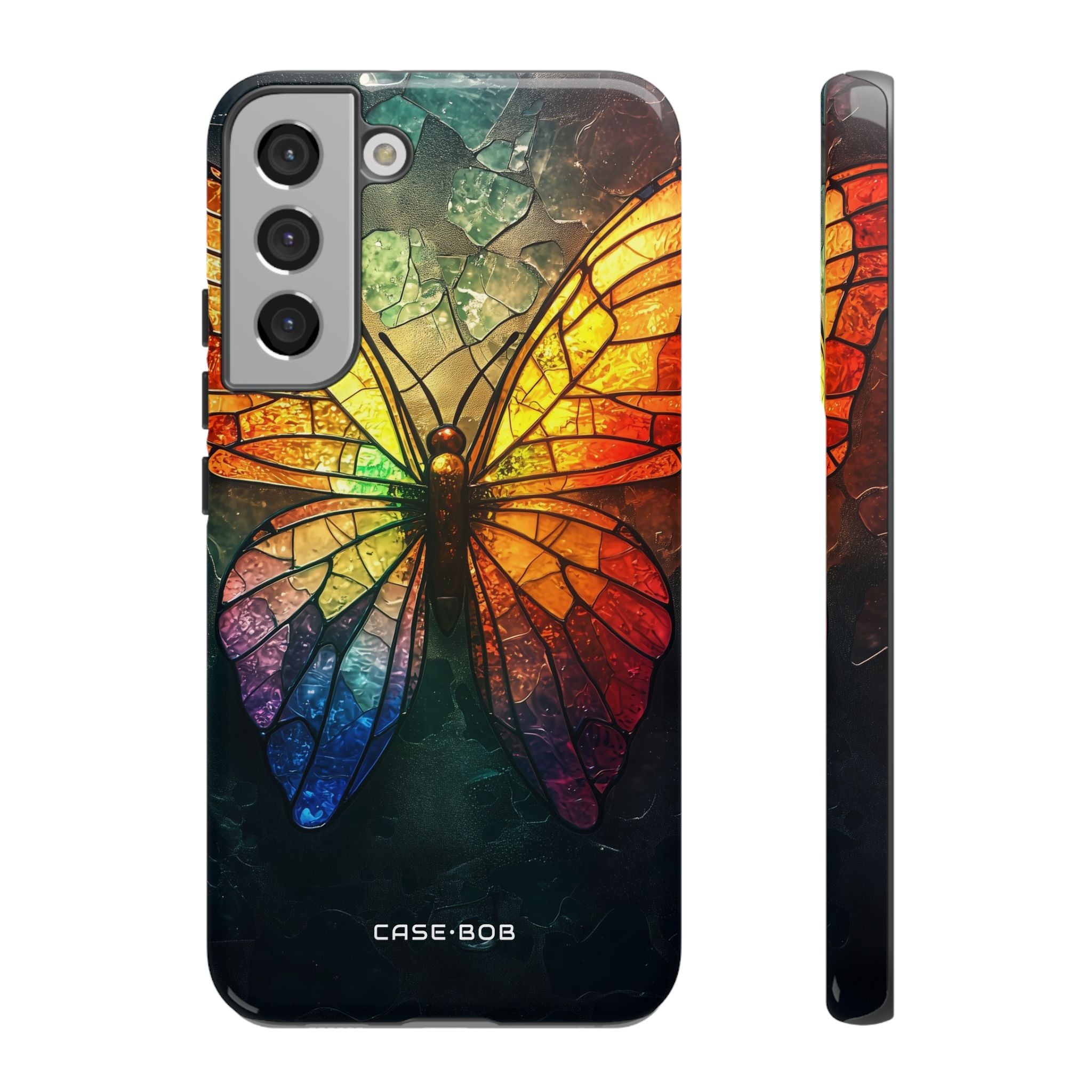 Stained Glass Butterfly Samsung S22 Plus Case - Tough