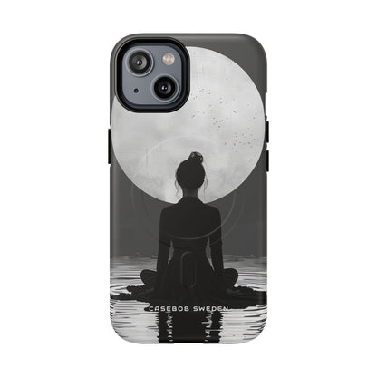 Zen Serenity Moon Reflection iPhone 14 | Tough+ Phone Case