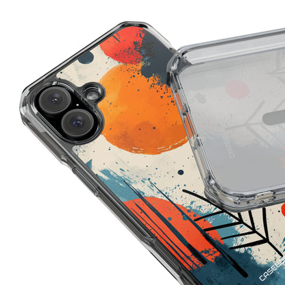 Orange Blue Splash - Clear Impact iPhone 16 Phone Case