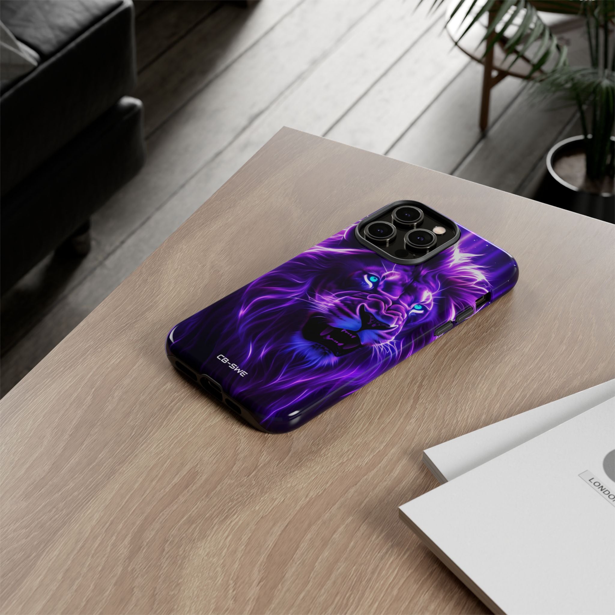 Neon Lion Majesty - iPhone Case