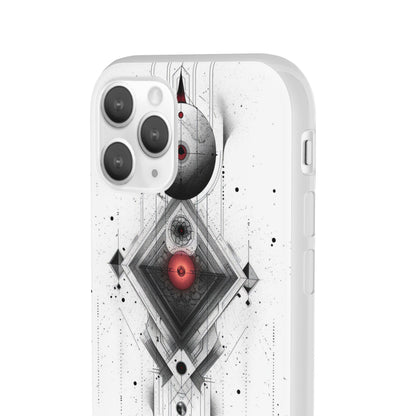 Red Geometry Harmony | Flexible Phone Case for iPhone