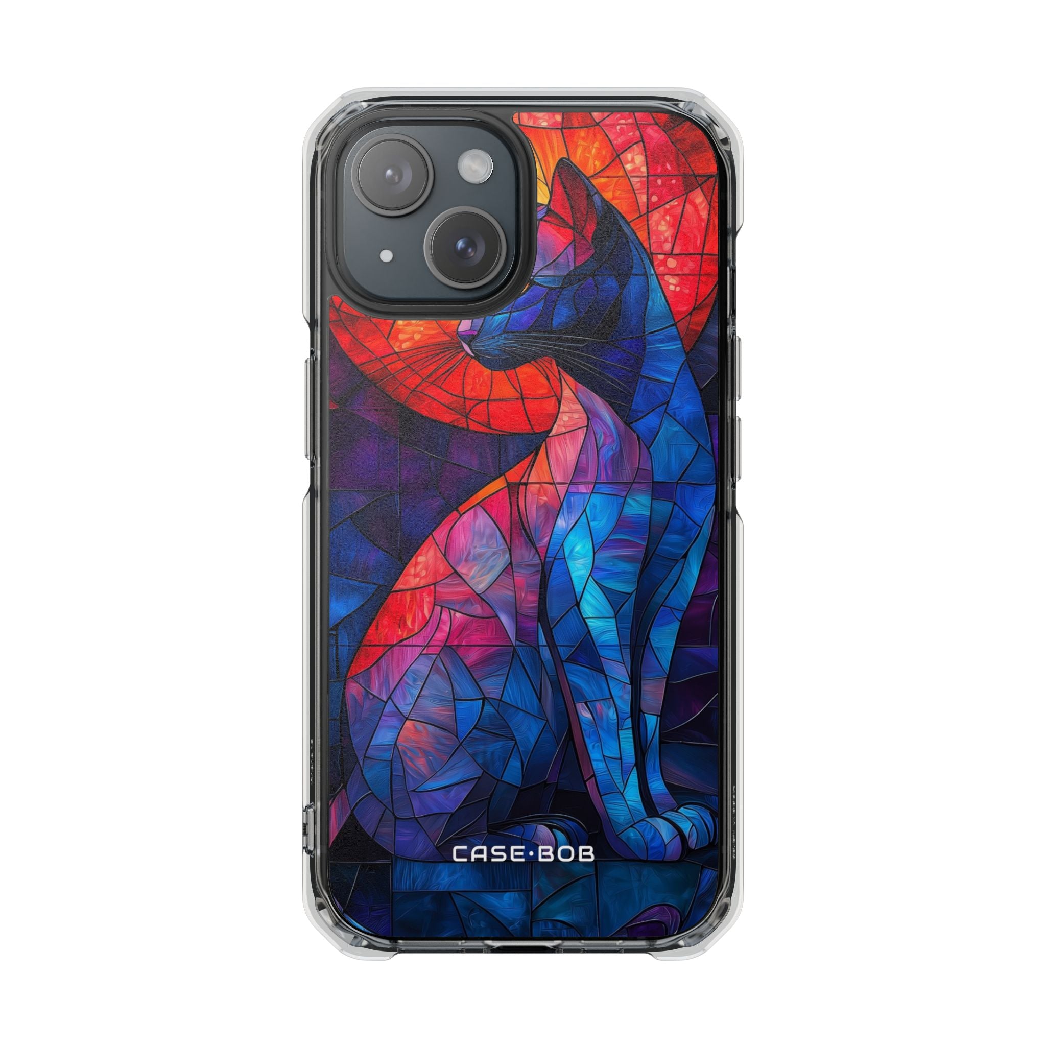 Stained-Glass Cat iPhone 15 Case - Impact