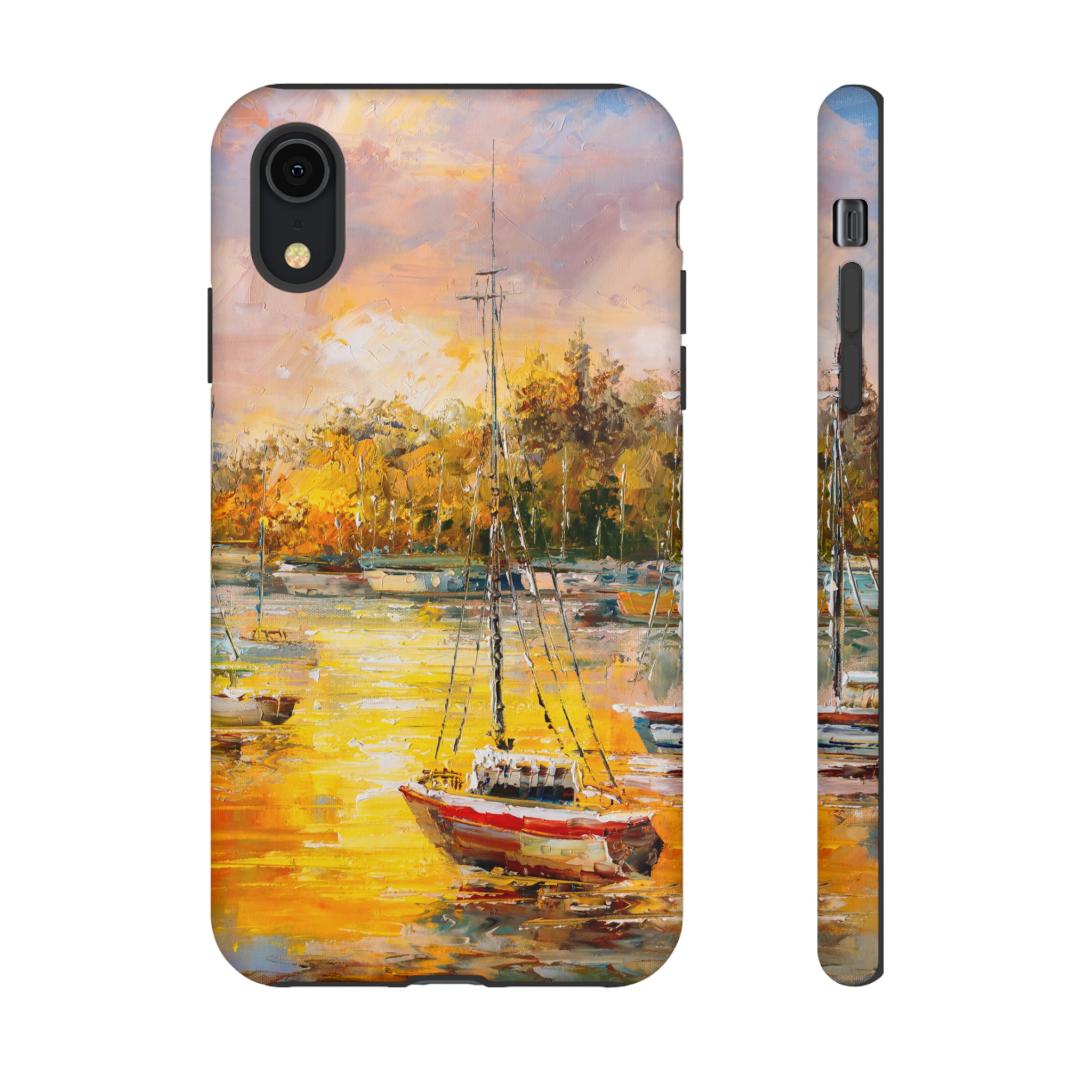 Oil Painting - Harbor View - Protective Phone Case