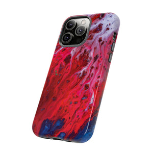 Bright Red Ink Art iPhone Case (Protective) Phone Case