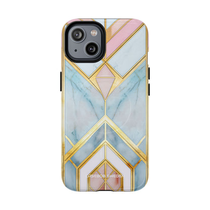 Gold Pink Art Deco - Tough + MagSafe® iPhone 14 Phone Case