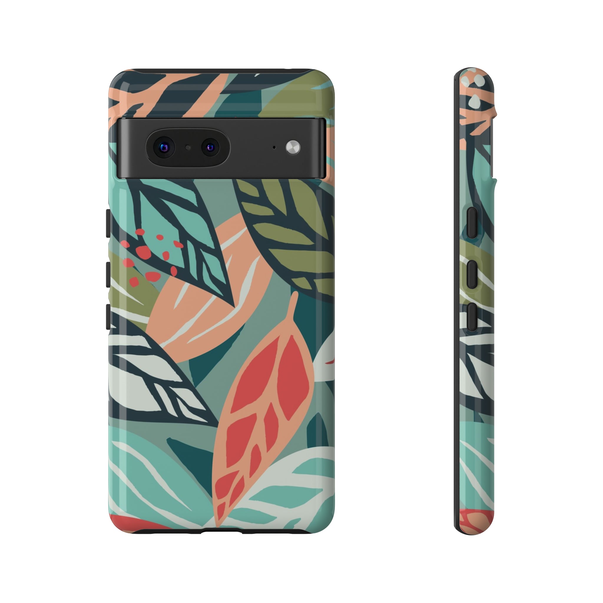 Mixed Tropical Leaf - Protective Phone Case