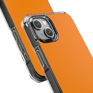 Dunkelorange | Handyhülle für iPhone (Clear Impact Case – Magnetisch)