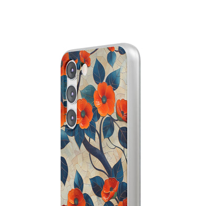 Orange Blossoms Mosaic Harmony Samsung S23 - Flexi Phone Case