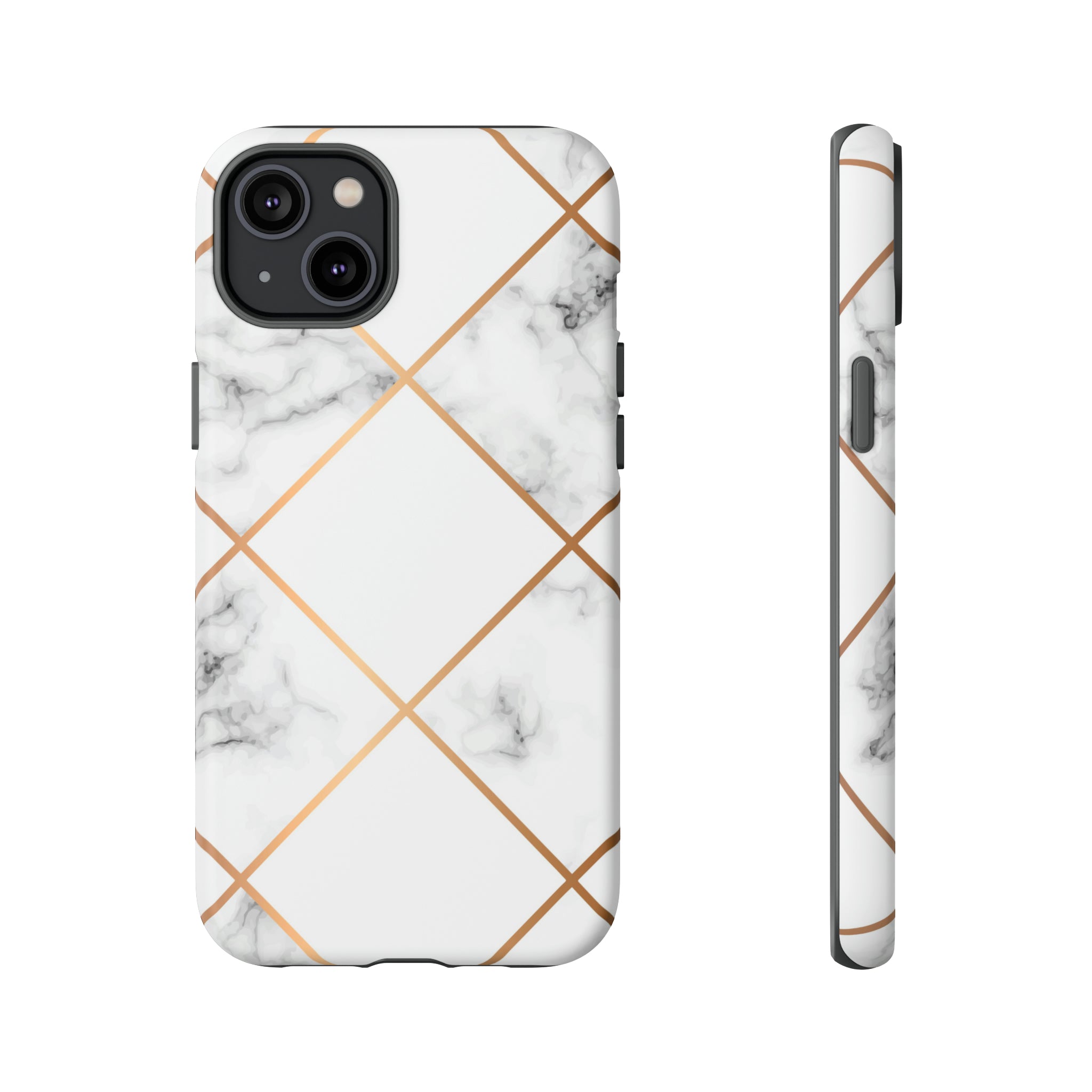 White Marble - Protective Phone Case