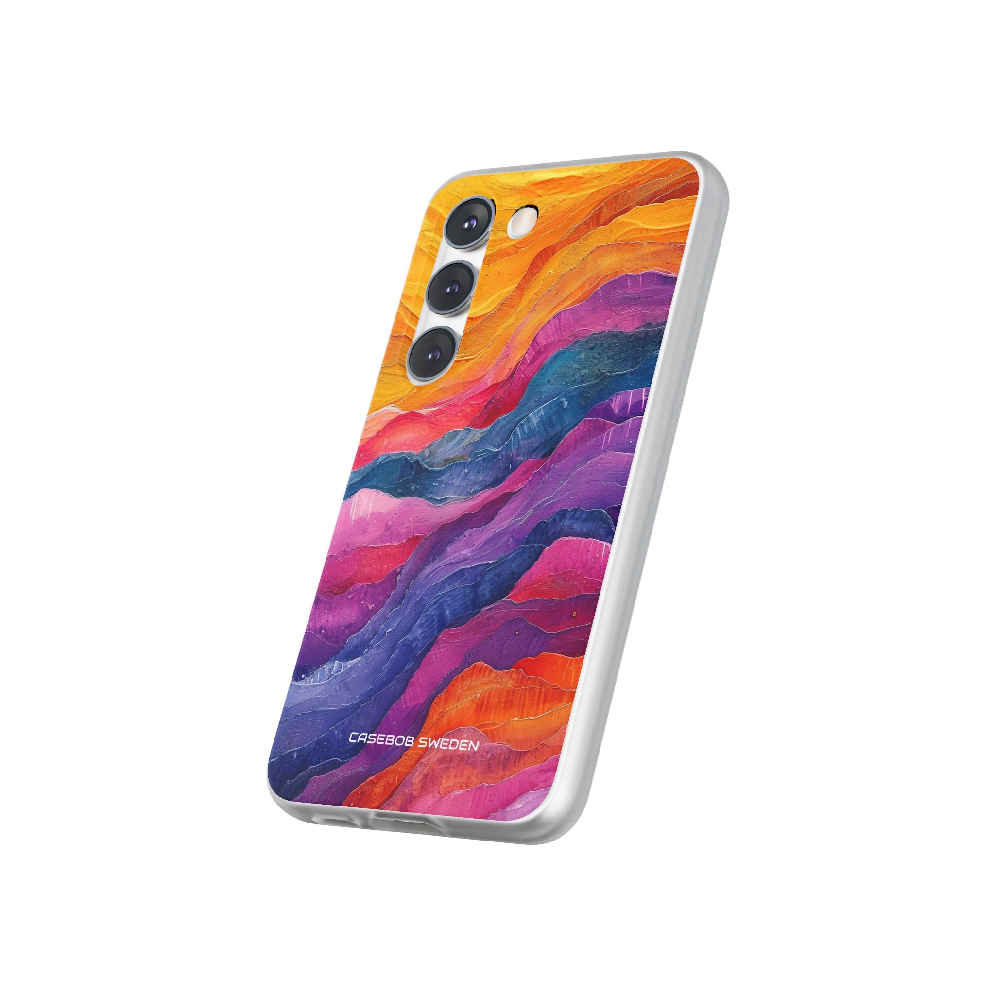 Vibrant Abstract Waves - Flexi Samsung S23 Phone Case