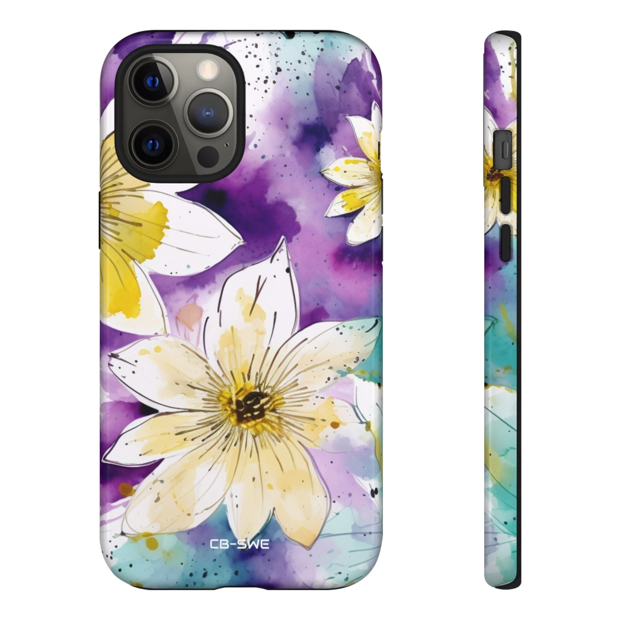 Vibrant Watercolor Flowers - iPhone Case