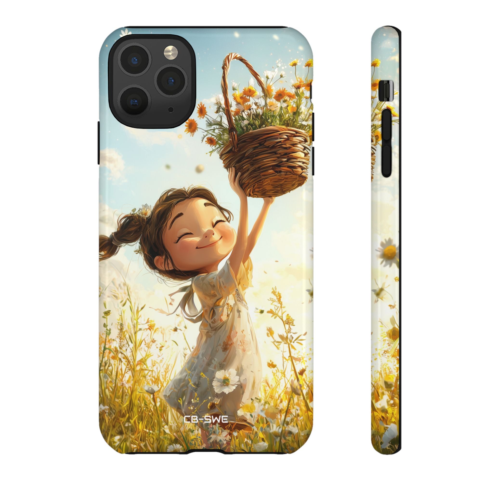 Joyful Girl Leaps - iPhone Case