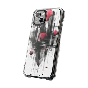 Cyber Gridscape - Phone Case for iPhone (Clear Impact - Magnetic)