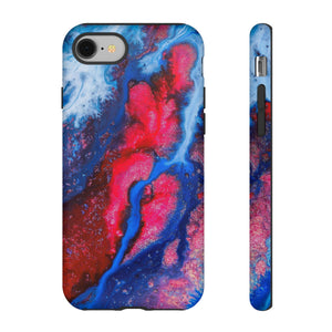 Red n Blue Ink Art iPhone Case (Protective) iPhone 8 Matte Phone Case