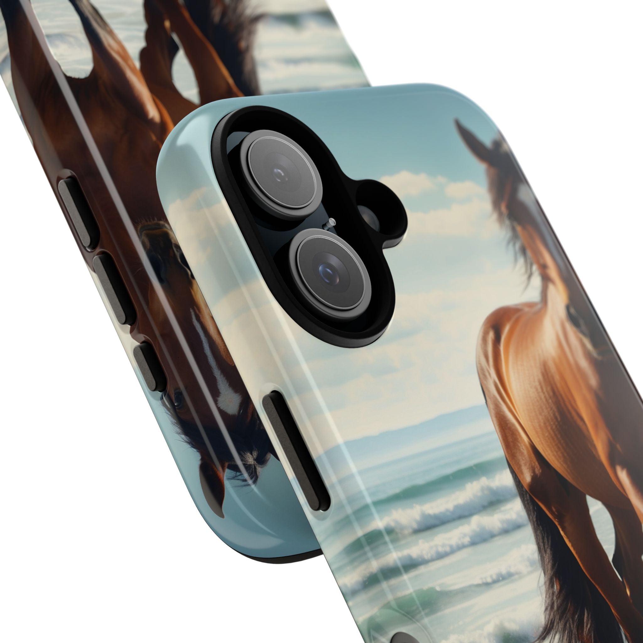 Horse Gallops Shoreline - iPhone Case