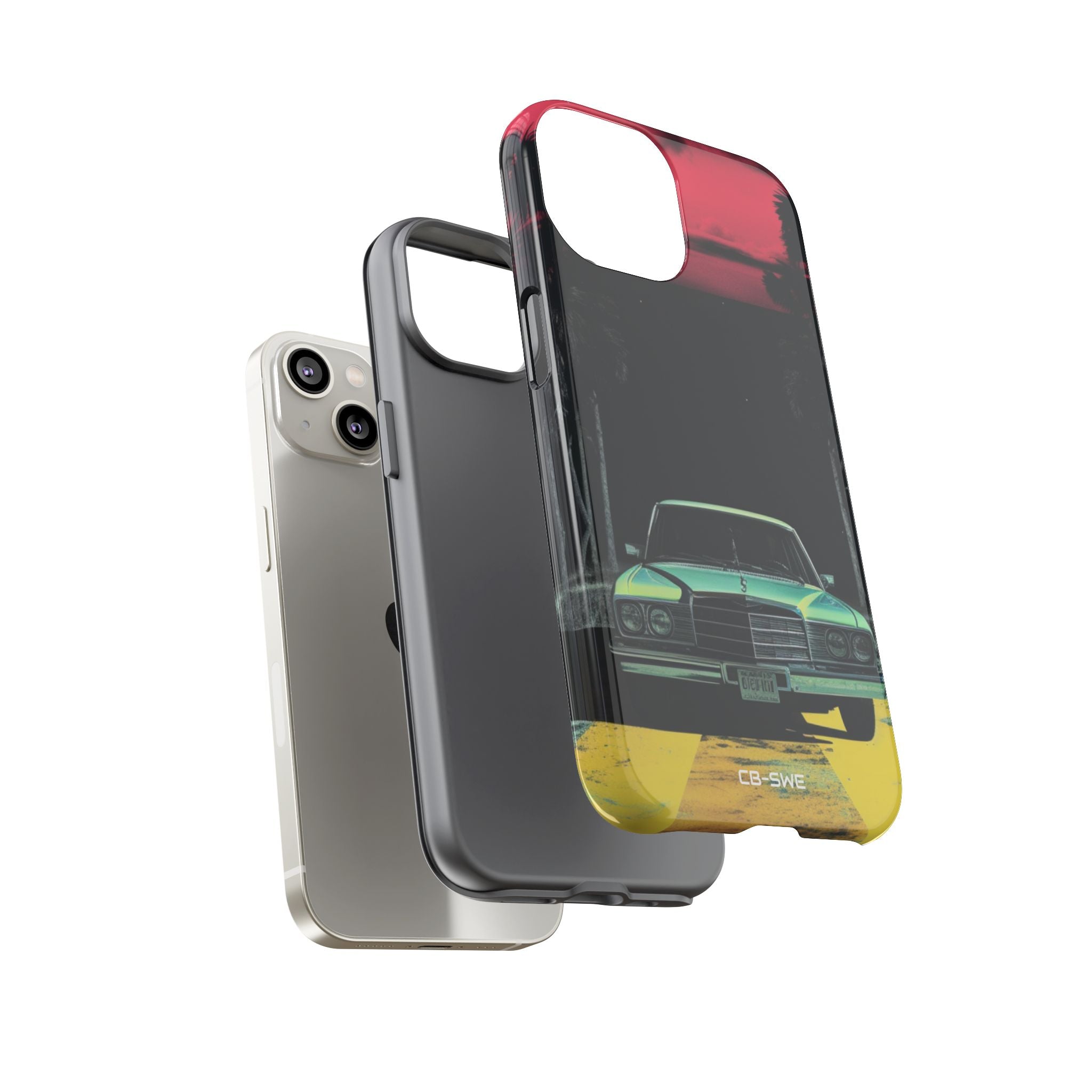 Retro Futuristic Nightscape - iPhone Case
