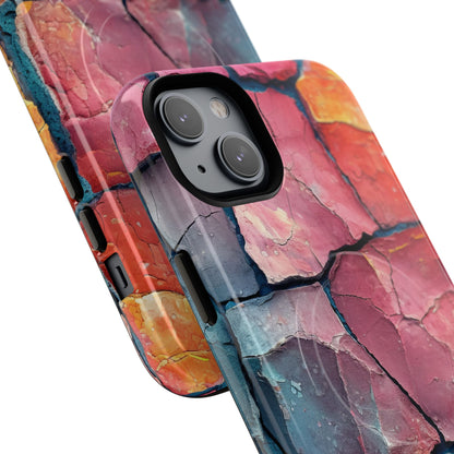 Cracked Earth Mosaic - Tough + MagSafe® iPhone 14 Phone Case