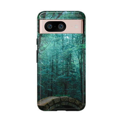 Mystical Forest with Stone Bridge - Protective Phone Case