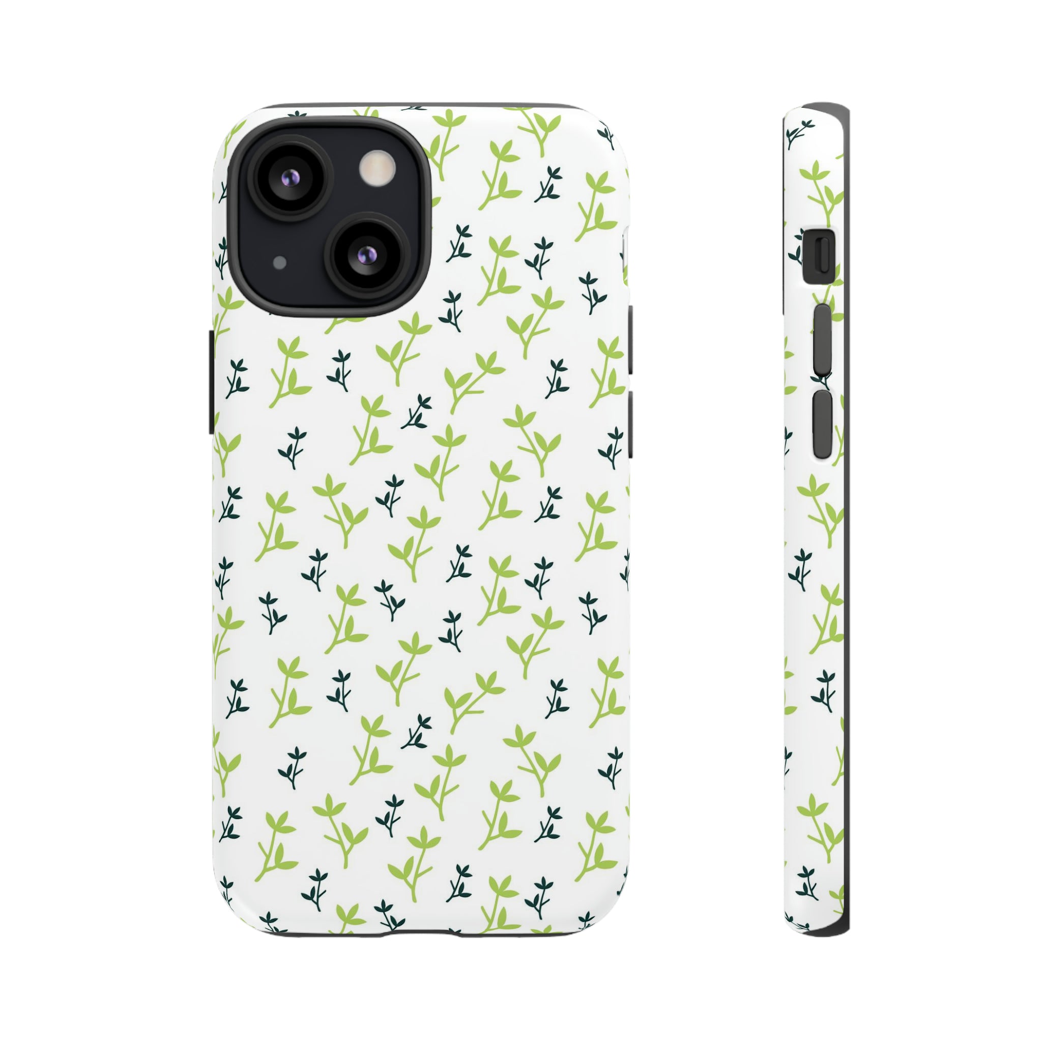 White Flower Pattern - Protective Phone Case