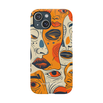 Gradient Face Mosaic iPhone 15 - Slim Phone Case