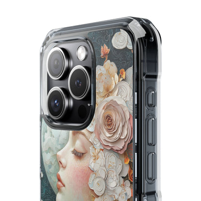 Moon Embraces Flowers iPhone Case - Impact