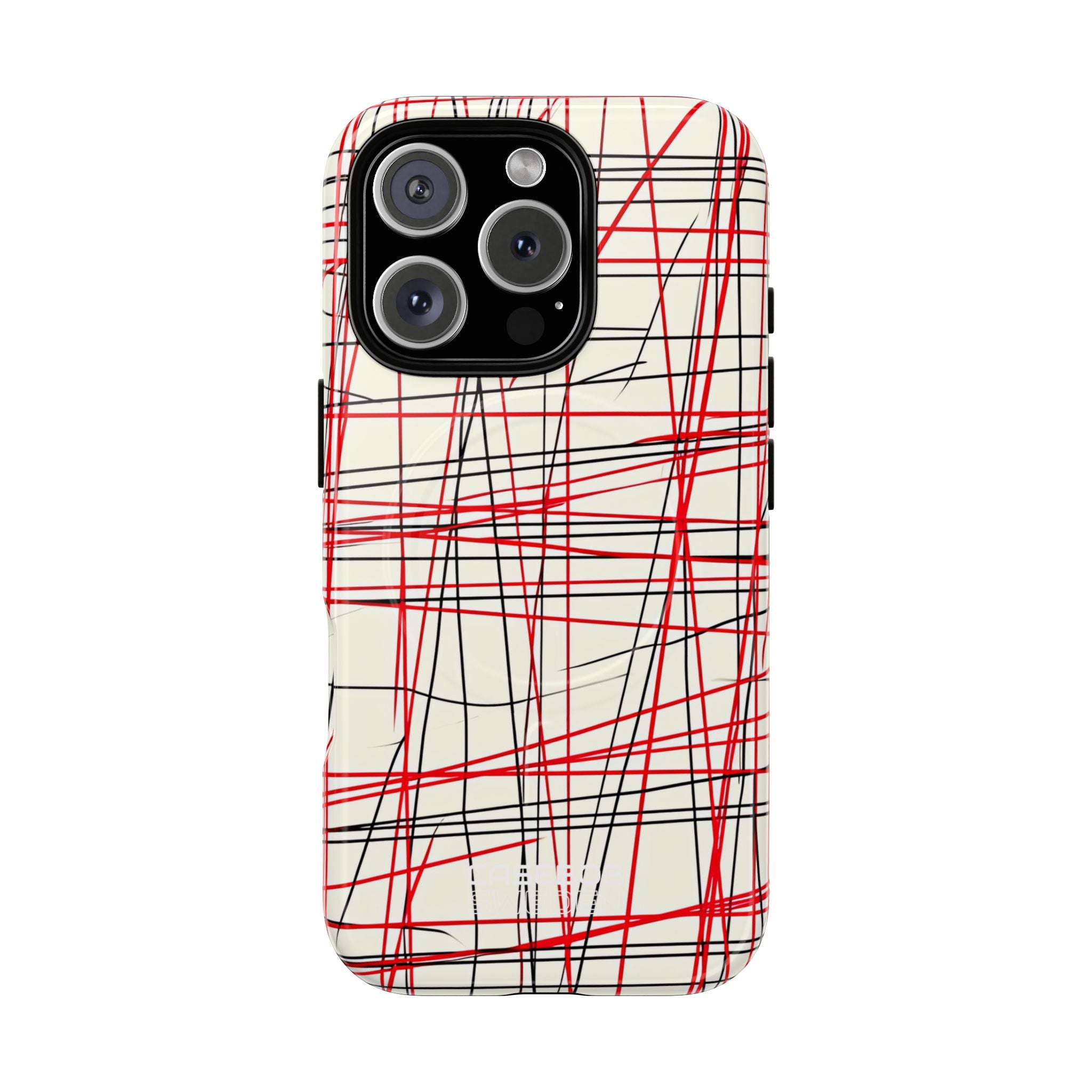 Crimson Wire Tangle iPhone 16 - Tough+