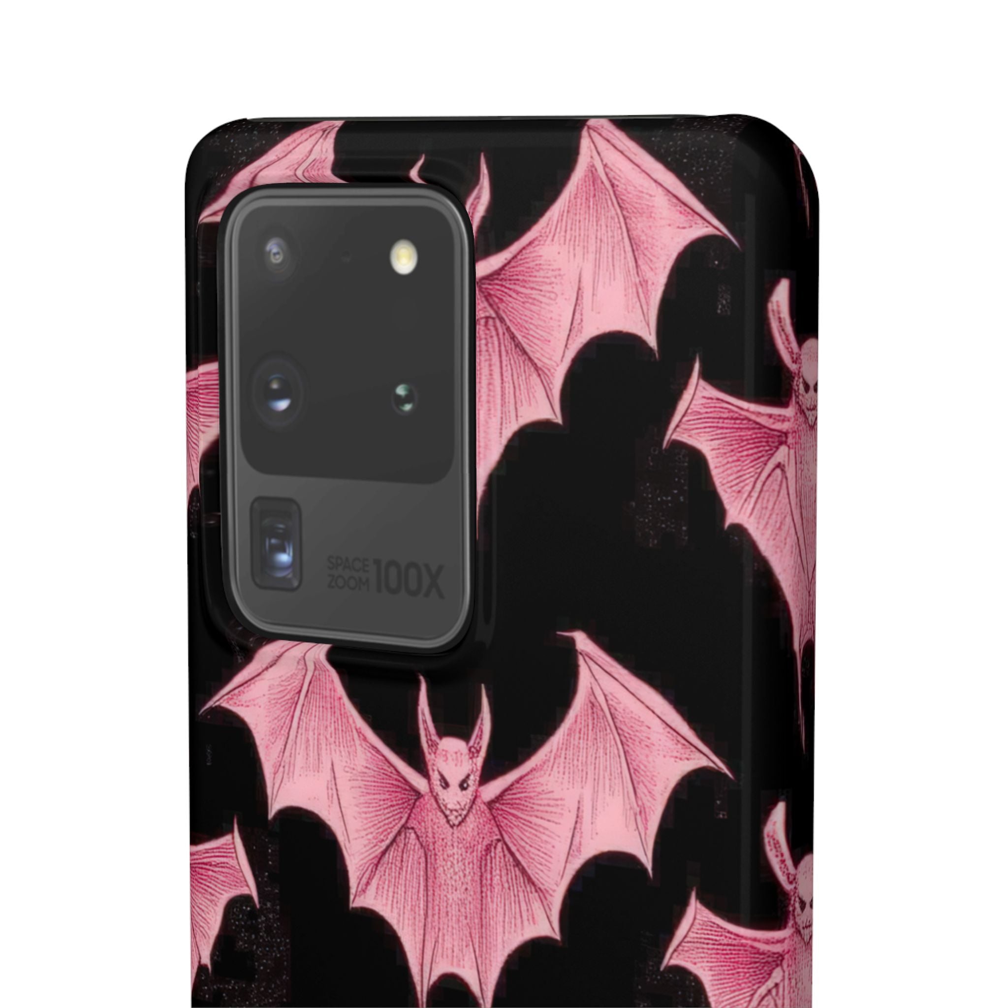 Gothic Pink Bats Aflame Samsung S20 - Slim Phone Case