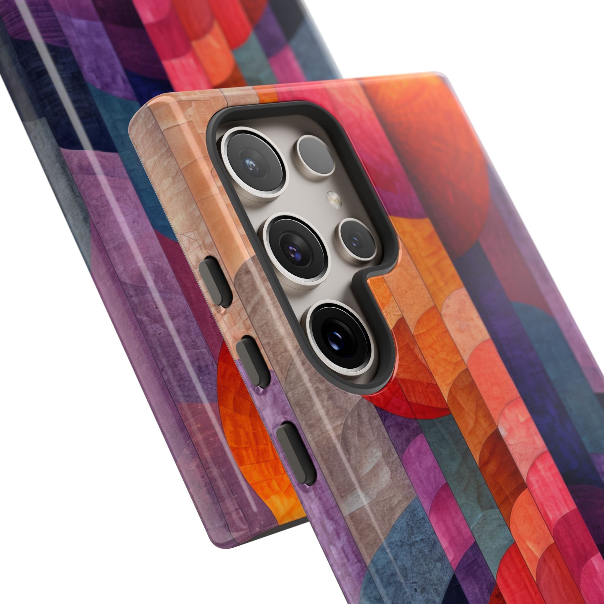 Purple Orange Abstract - Tough Samsung S24 Phone Case