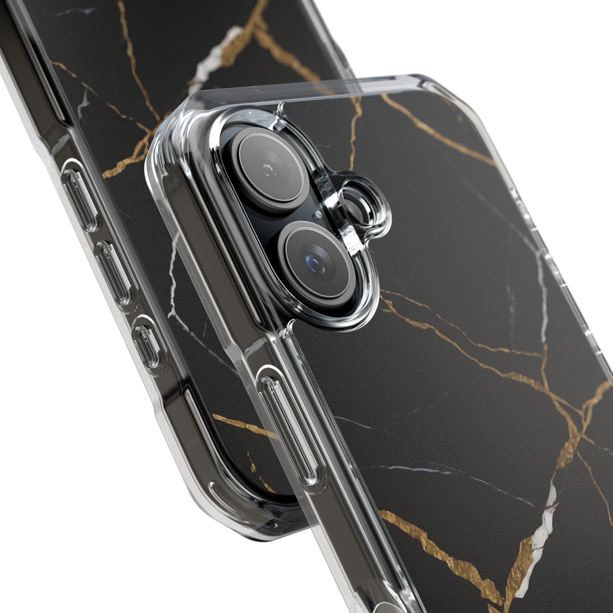 Golden Veins Emerge iPhone Case - Impact