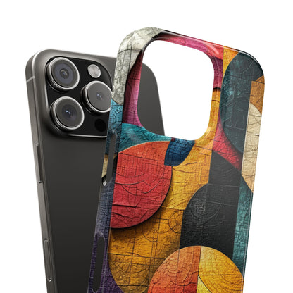 Vibrant Geometric Art - Slim iPhone 16 Phone Case