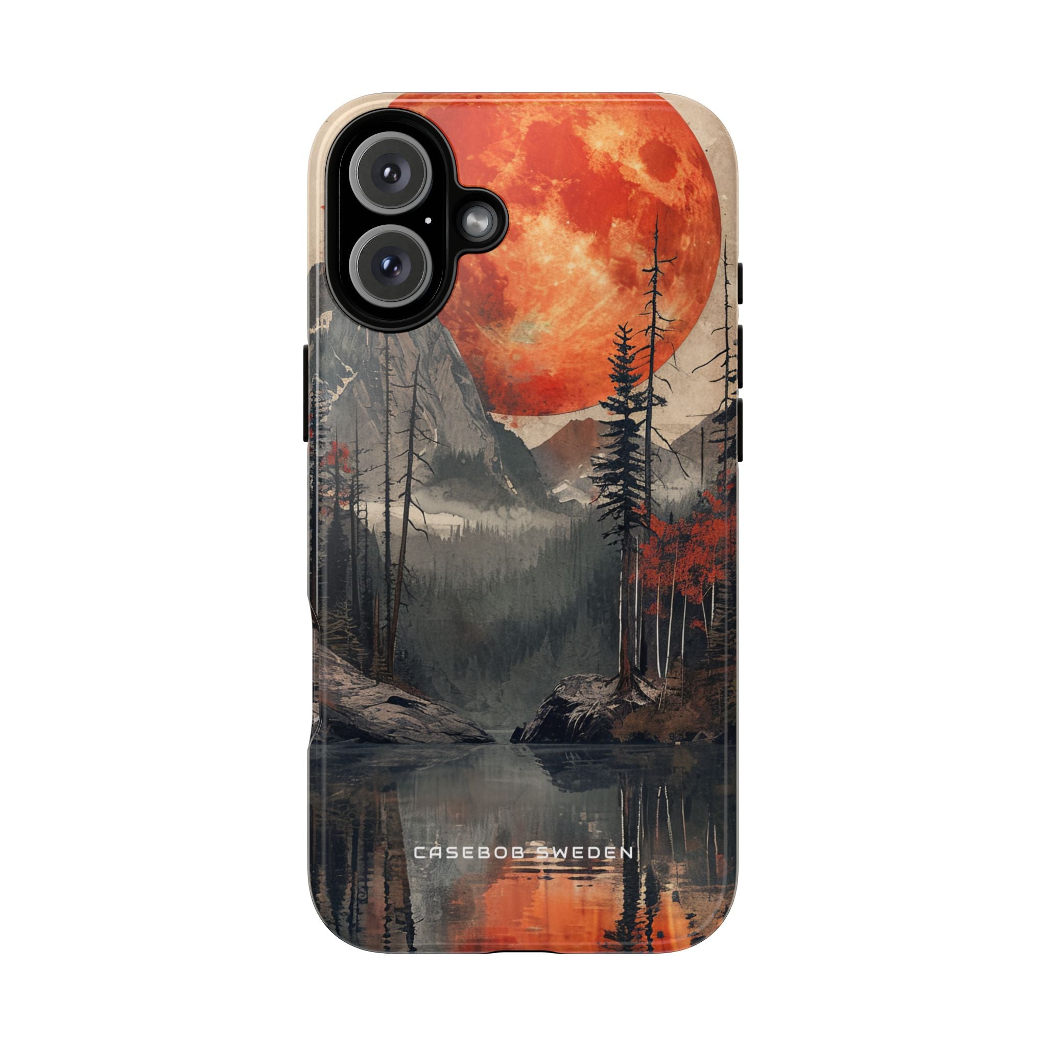 Celestial Glow Over Reflective Landscape iPhone 16 - Tough Phone Case