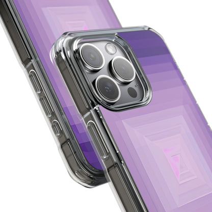 Paarse Geometrie Vortex iPhone 15 - Impact Clear+