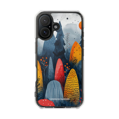 Whimsical Nature iPhone 16 - Impact Clear Case MagSafe kompatibel