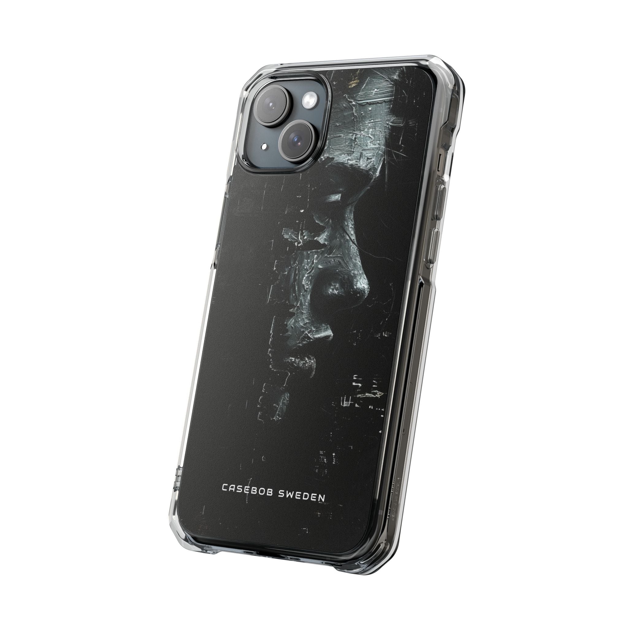 Monochrome Bloom iPhone 15 - Clear Impact Phone Case