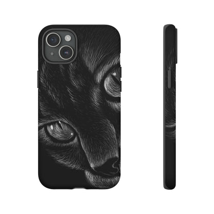 Pencil Drawing Cat - Protective Phone Case