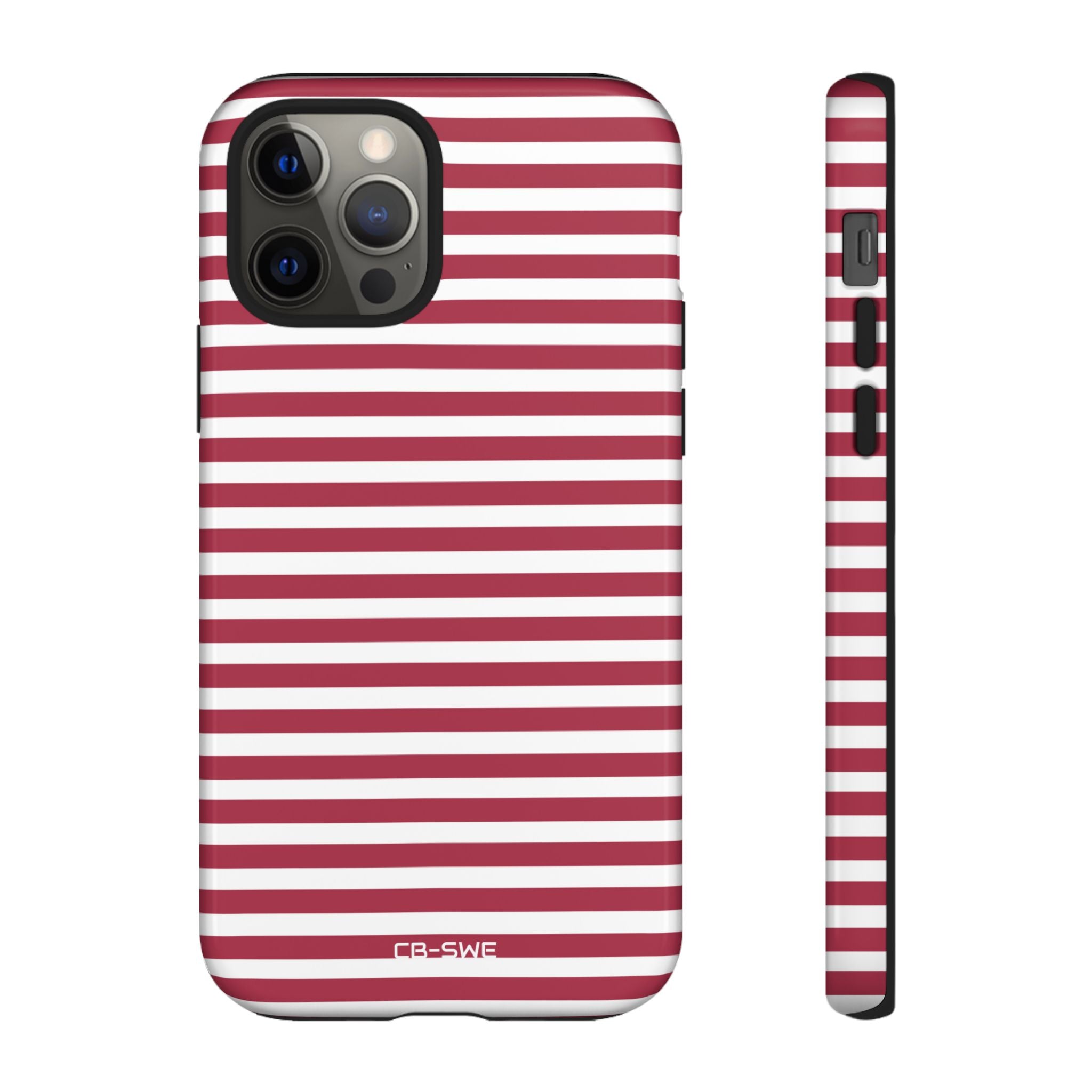 Crimson Stripes Flow - iPhone Case