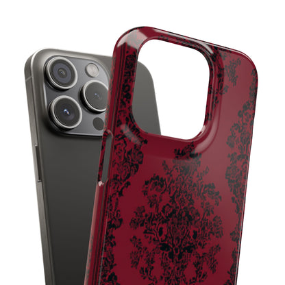 Gothic Crimson Elegance iPhone 15 - Slim Phone Case