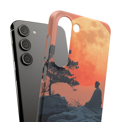 Zen Tranquility Under a Red Moon Samsung S23 - Slim Phone Case