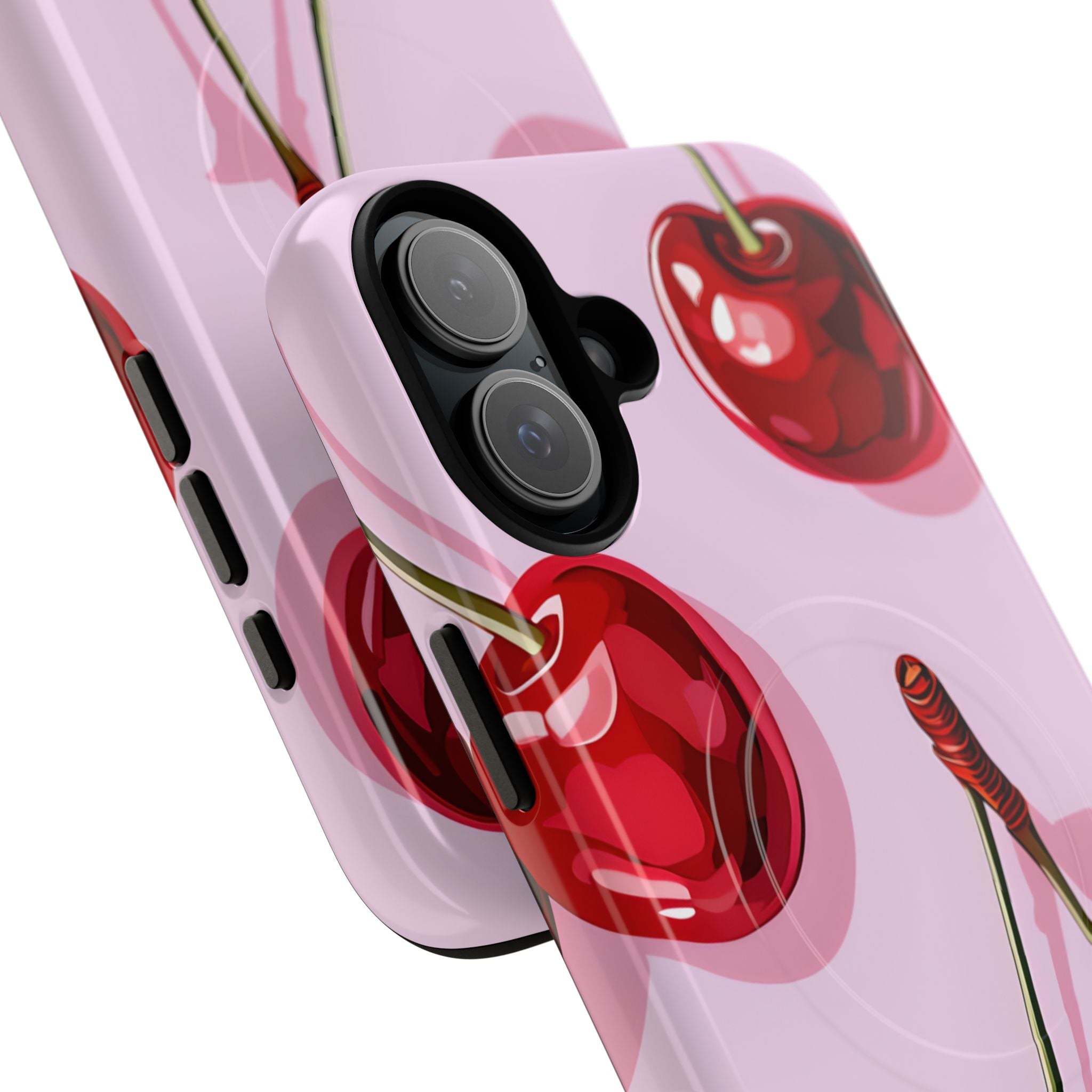 Glossy Cherry Burst iPhone 16 Plus Case - Tough+