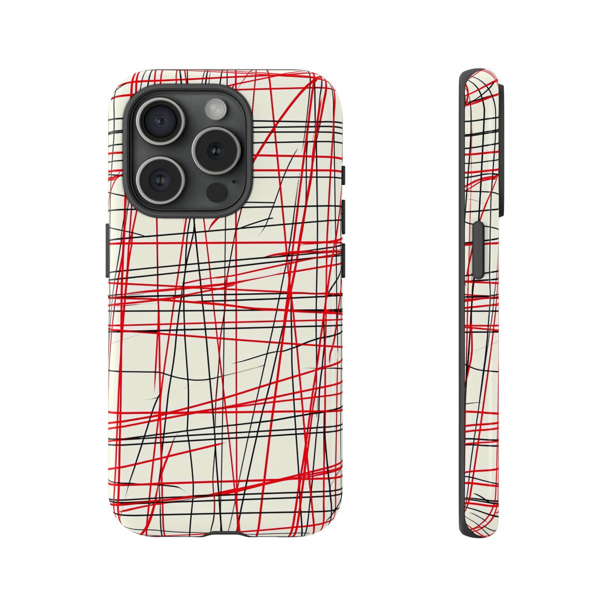 Red Line Minimalist - Protective Phone Case