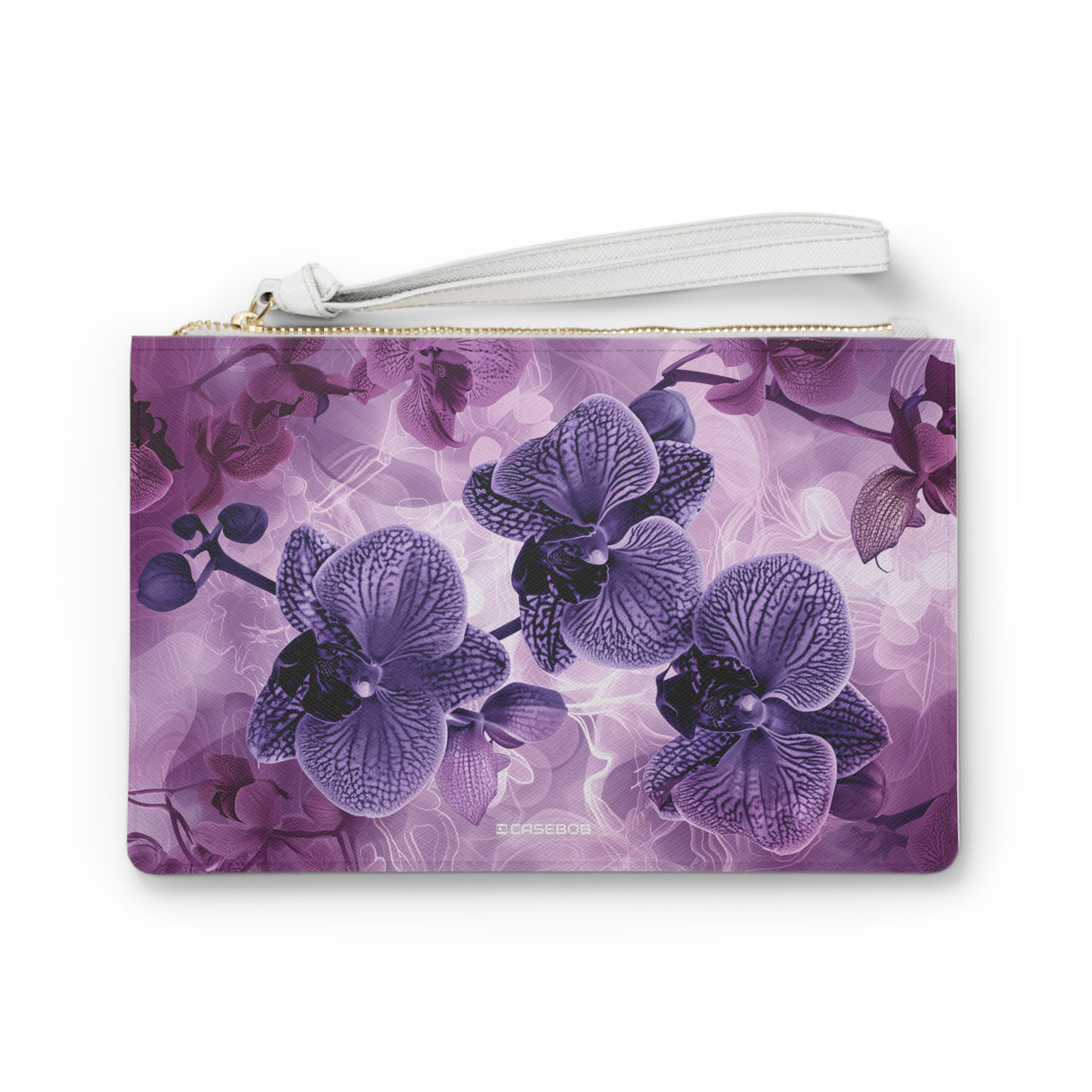 Clutch mit strahlendem Orchideen-Design 