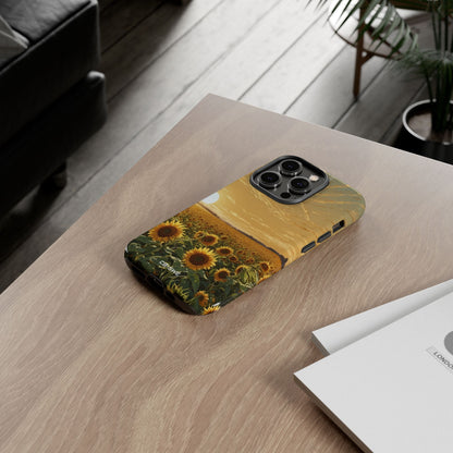 Sunflowers Embrace Sunset - iPhone Case