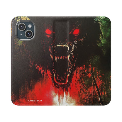 Wolf Moon Glare - iPhone 15 Case - Wallet